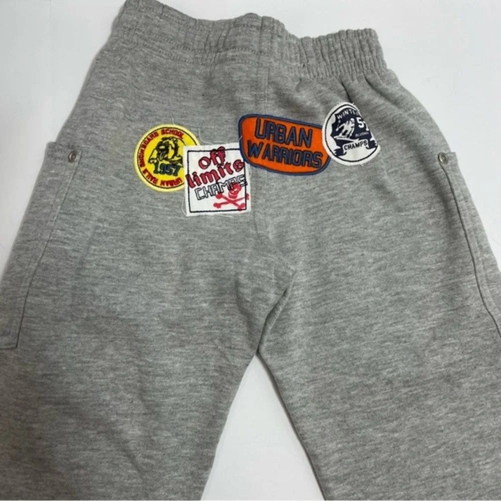 NWT MISH toddler boys sweatpants joggers gray size 24 months patches pockets